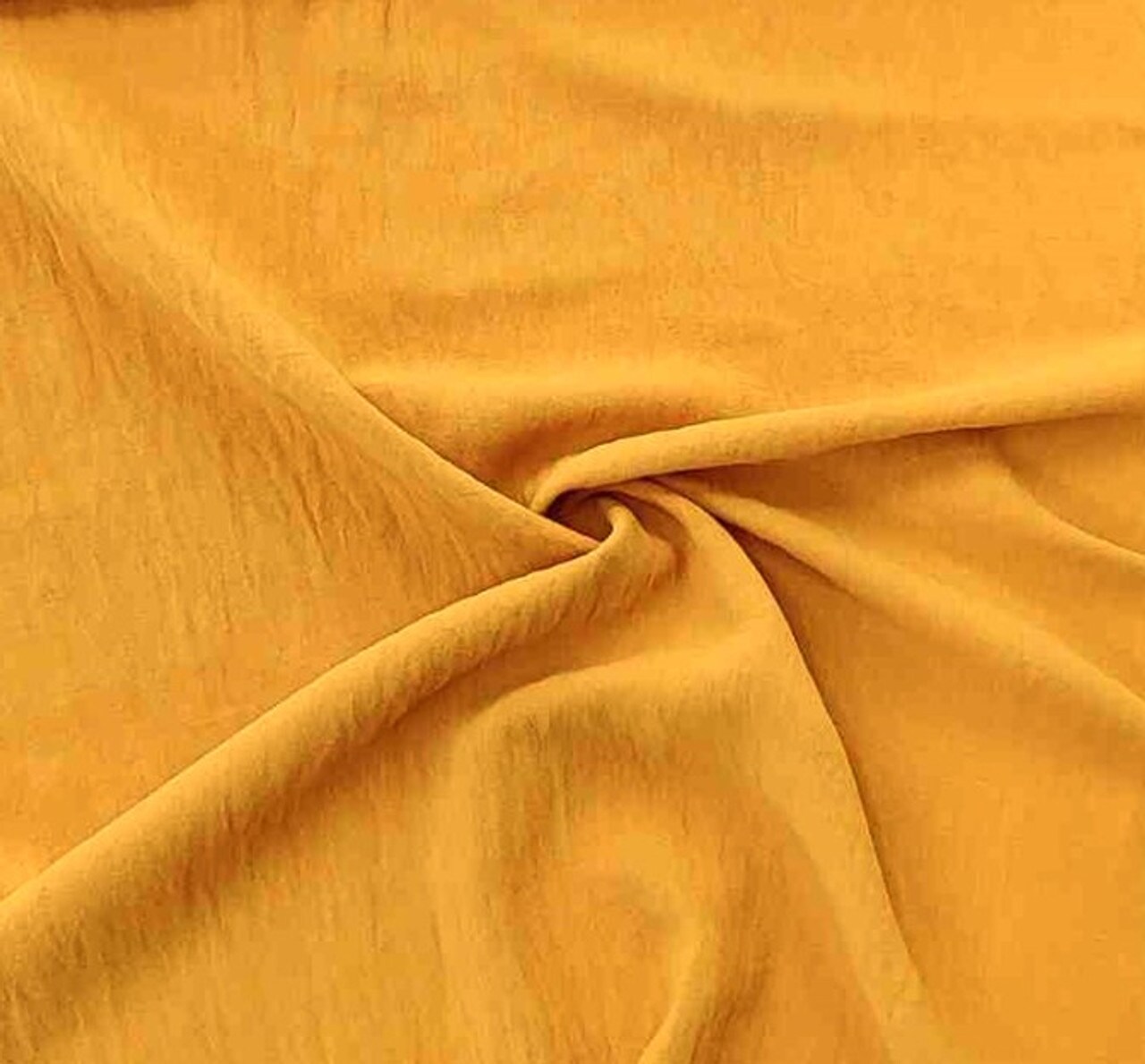 1 Yard Air Flow Solid Dark Mustard 100% Polyester Apparel Fabric 58/60" Wide